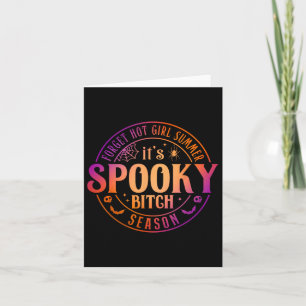 It's Spooky Season Fun Witch Halloween Tee  Card