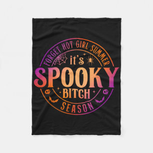 It's Spooky Season Fun Witch Halloween Tee Fleece Blanket