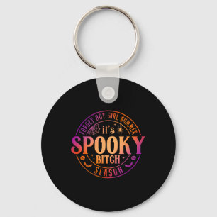 It's Spooky Season Fun Witch Halloween Tee Key Ring