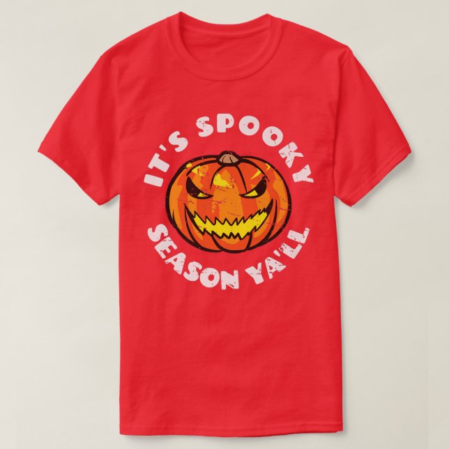 It's Spooky Season Ya'll  Halloween Jack O Lantern T-Shirt (Design Front)