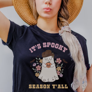 It's Spooky Season Y'all Retro Western Halloween T-Shirt