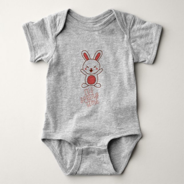 It's Spring Time  Baby Bodysuit (Front)