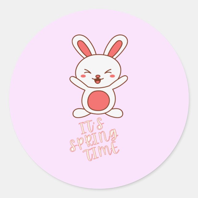 It's Spring Time        T-Shirt Classic Round Sticker (Front)