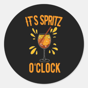 It'S Spritz O'Clock Aperol Spritz Fan Sommer Alcoh Classic Round Sticker