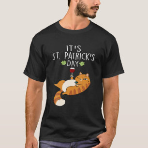 It's St Patrick's Day Funny Cat Face Saint Patrick T-Shirt