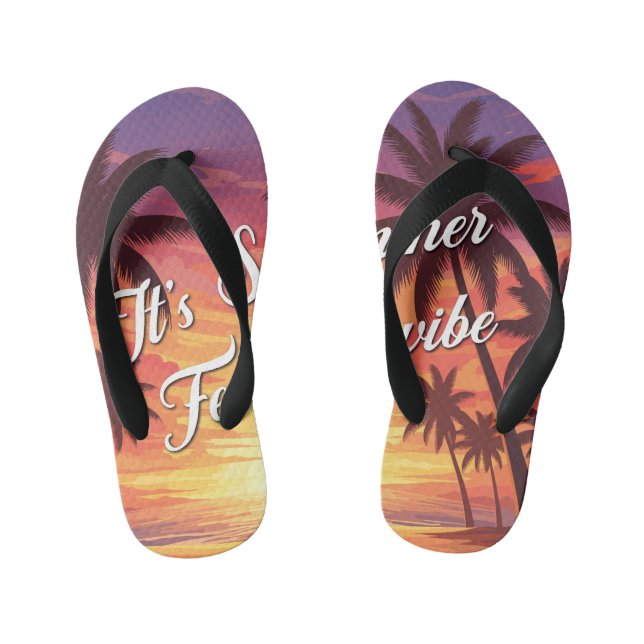 It's summer feel the vibe kid's thongs (Footbed)
