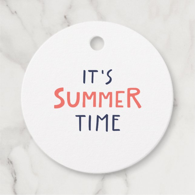 It's summer time favour tags (Front)