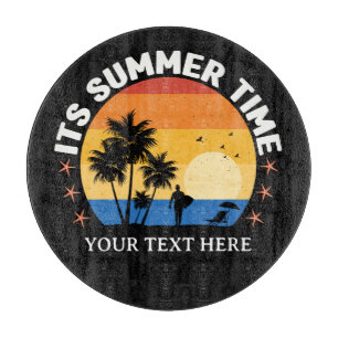 It's Summer Time Tropical Sunset Design Cutting Board