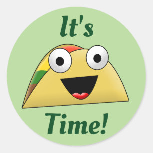 It's Taco Time Classic Round Sticker