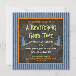 It's that Witching Time Of Year Halloween Witch Invitation