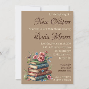 It's the Beginning of a New Chapter Bridal Shower  Invitation