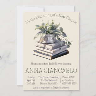 It's the Beginning of a New Chapter, Bridal Shower Invitation