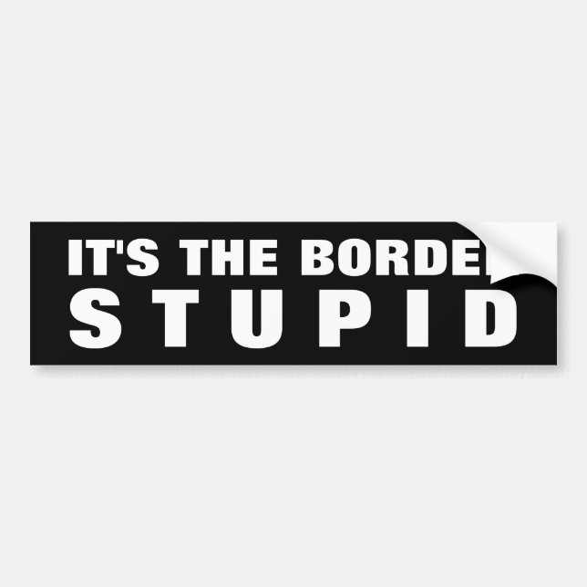 It's The Border Stupid Bumper Sticker (Front)
