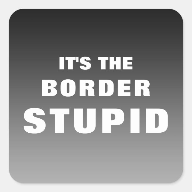 It's The Border Stupid Square Sticker (Front)