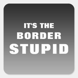 It's The Border Stupid Square Sticker