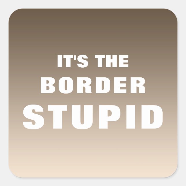 It's The Border Stupid Square Sticker (Front)
