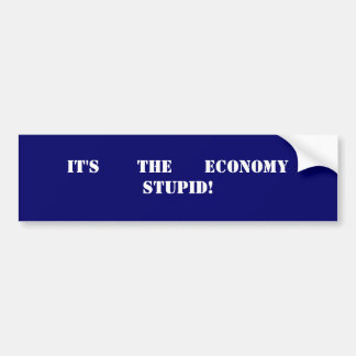 IT'S THE ECONOMY STUPID! Bumper Sticker
