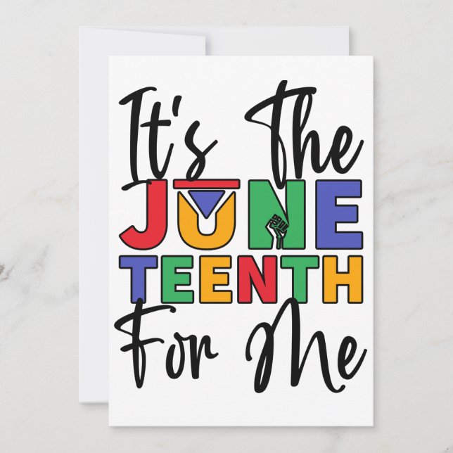 Its The Juneteenth For Me Melanin Black Sista Bruh Invitation (Front)