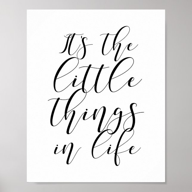 It's the little things in life poster (Front)