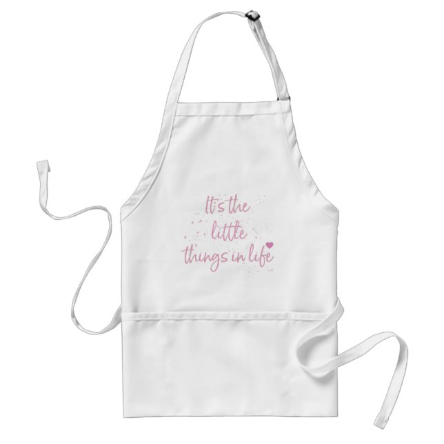 Its-the-little-Things-in-Life-quote-Pink Standard Apron (Front)