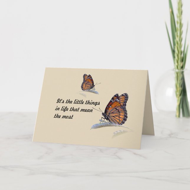 It's The Little Things In Life That Mean The Most Card (Front)