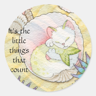 It's the little things that count classic round sticker