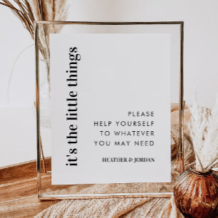 It's The Little Things Wedding Bathroom Basket Poster