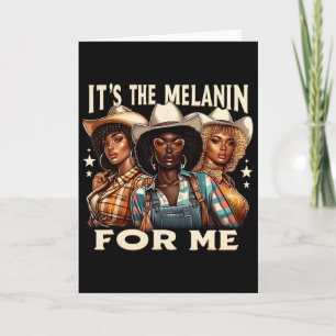 It's The Melanin For Me Black Urn Style Black Woma Card
