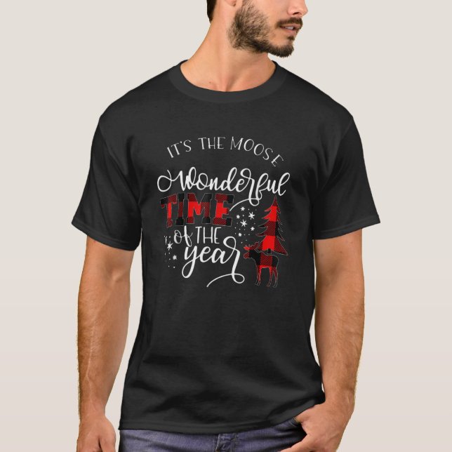 It's The Moose Wonderful Time Of The Year Buffalo  T-Shirt (Front)