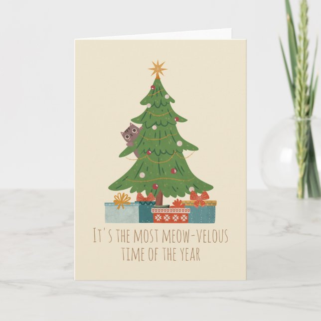 It's the Most Meow-velous Time of the Year Card (Front)
