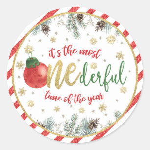 It's the Most ONEderful Time of the Year  Classic Round Sticker
