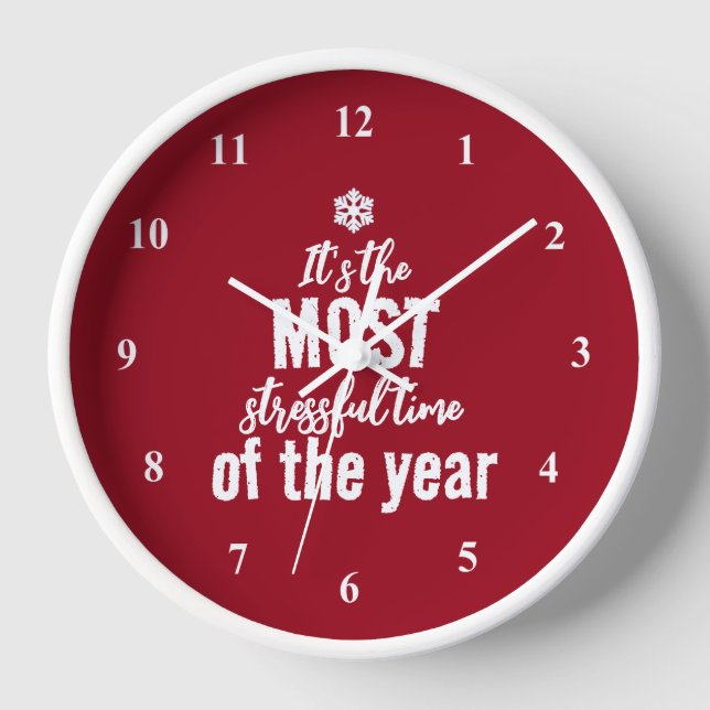 Its The Most Stressful Time of The Year Clock (Front)