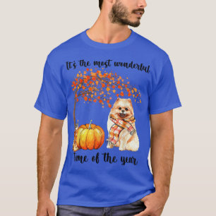 Its The Most Wonderful Autumn Time Pomeranian Scar T-Shirt