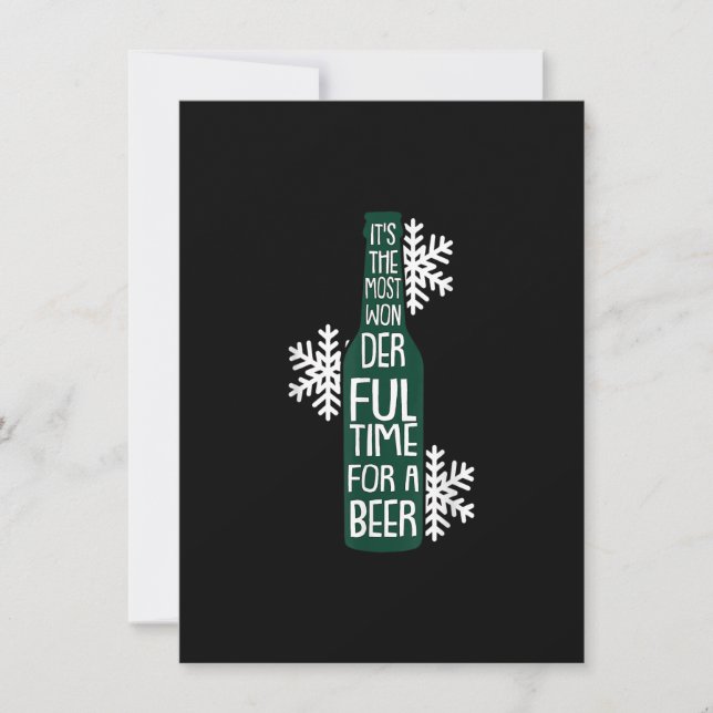 Its The Most Wonderful Time Christmas Funny Pun Hu Invitation (Front)