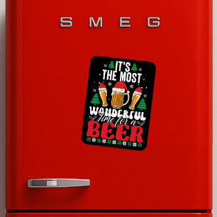 It's The Most Wonderful Time For A Beer Christmas Magnet