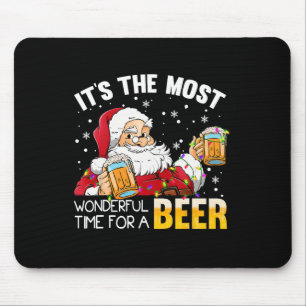 Its The Most Wonderful Time For A Beer Christmas S Mouse Pad