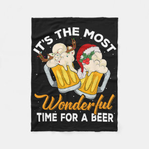 It's The Most Wonderful Time For A Beer Drinking C Fleece Blanket