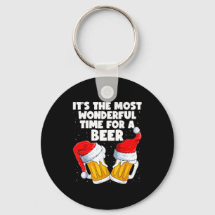 It's The Most Wonderful Time For A Beer Lover Chri Key Ring