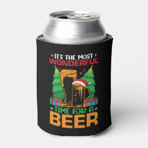 Its The Most Wonderful Time For A Beer Santa Can Cooler