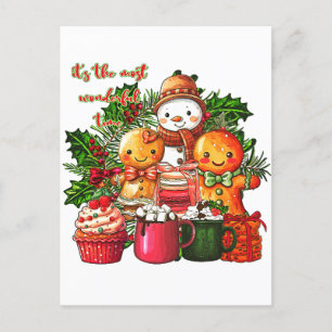 It's The Most Wonderful Time - Merry Christmas Postcard