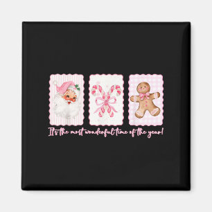 It's The Most Wonderful Time Nk Santa Coquette Bow Magnet