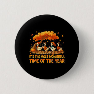 Its The Most Wonderful Time Of The Year Autumn Fal 6 Cm Round Badge