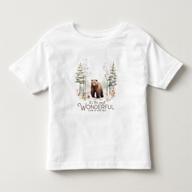 It's the Most Wonderful Time of the Year, Bear Toddler T-Shirt (Front)