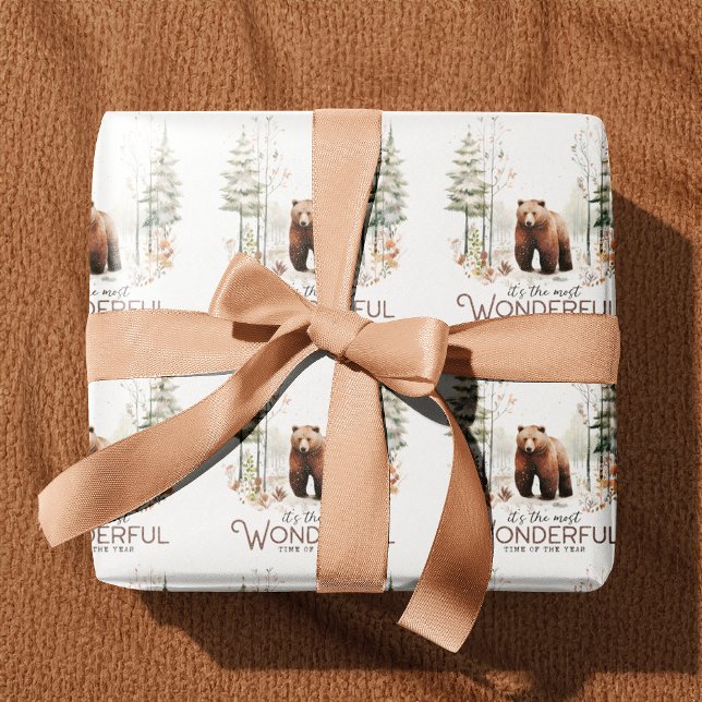 It's the Most Wonderful Time of the Year, Bear Wrapping Paper (Creator Uploaded)