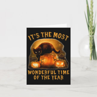It's The Most Wonderful Time Of The Year Black Cat Card