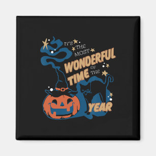 It's The Most Wonderful Time Of The Year Black Cat Magnet