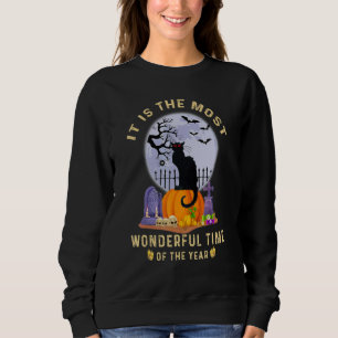 It's The Most Wonderful Time Of the Year Black Cat Sweatshirt