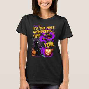 It's The Most Wonderful Time Of The Year Black Cat T-Shirt
