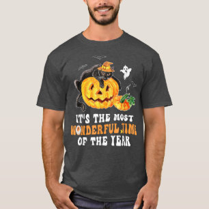 It's The Most Wonderful Time Of The Year Black Cat T-Shirt