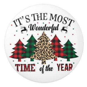 It's The Most Wonderful Time Of The Year Ceramic Knob